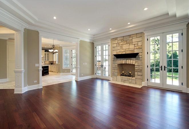 sleek, smooth hardwood floors in a minimalist hallway